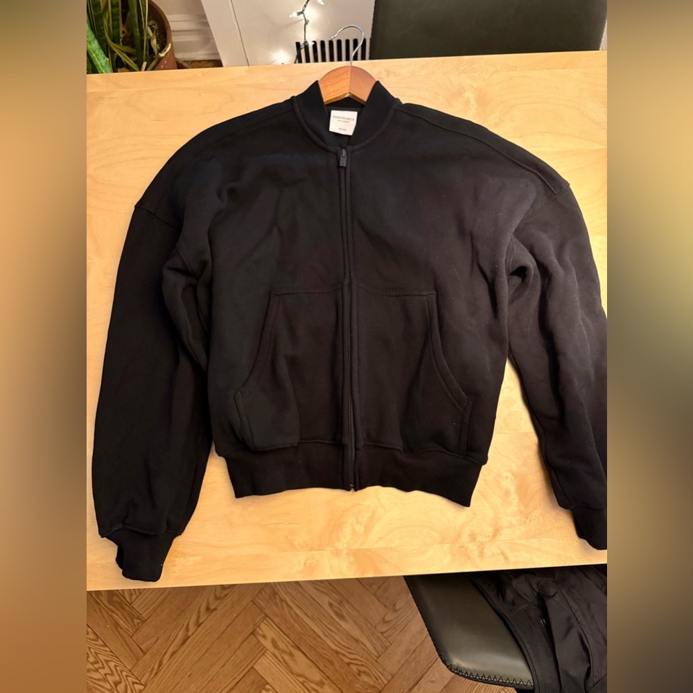 Aritzia womens sweat fleece bomber - Picture 3 of 6